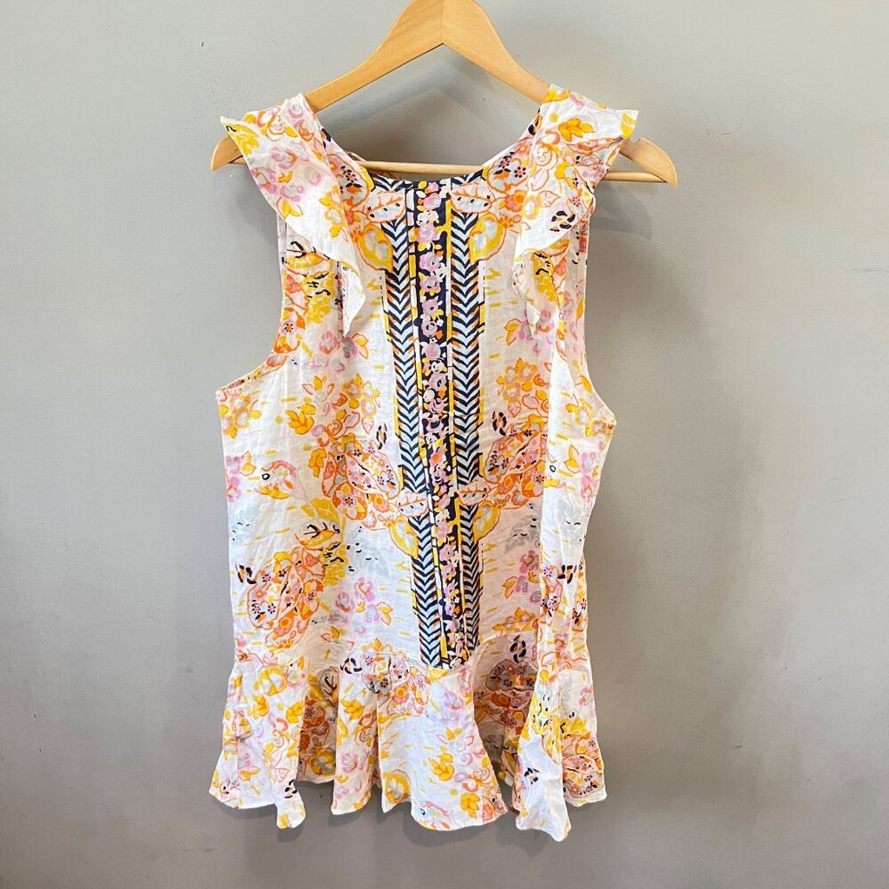 Free People Summer In Tulum Mini Linen Blend Dress-‎ Sz. S